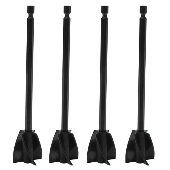 Resin Mixer Paddles, 4Pcs Resin Mixer Paddles Strong Uniform Mixing 5 Blades Reusable Paint Mixer Drill Attachment, Mixer Attachment for Powerful Mixing Black