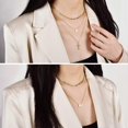 thumbnail image 3 of Gold Initial Necklace 925 Sterling Silver 18K Gold Plated Custom Letter Pendant 26 Alphabet A-Z Necklace for Men Women 18" Chain, 3 of 5