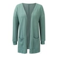 thumbnail image 4 of Riforla Womens Loose Open Front Long Sleeve Knit Cable Cardigan Sweaters for Women with Pockets Comfortable Green S, 4 of 9