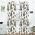 thumbnail image 2 of Fir and Pine Cone Blackout Curtains 84 inch Length 2 Panels Grommet Drapes for Bedroom Living Room 84x55, 2 of 6