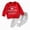 fall winter outfits-Red, variant on TOWED22 Toddler Boy Boy Letter Print Outfit Crew Neck Sweatshirt Top Jogger Pants Set 2Pcs Fall Winter Clothes(Blazer,12-15 M)
