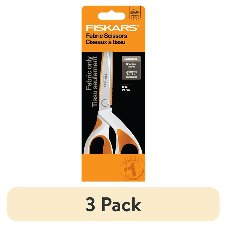 RazorEdge SoftGrip Fabric Scissors, 8", 3-Pack photo 1