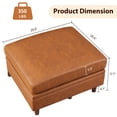 thumbnail image 3 of Kojooin Module d'Ottoman de Rangement à Assise Profonde, Ottomane-Lit Carrée en Similicuir pour Sofa Sectionnel Modulaire Ou Salon, 3 of 6