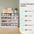 thumbnail image 6 of Pikvki 39.4" Wide 8 Drawer Dresser, Modern Fluted Wood Chest of Drawers with Anti-Tipping Device for Bedroom, Living Room, White, 6 of 11