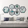 thumbnail image 4 of Coofit Collage Frame Fashion Hexagon Wood Photo Frame Hanging Photo Frame for Home, 4 of 10