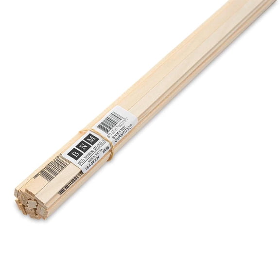 Bud Nosen Basswood Sticks - 1/8" x 3/8" x 24", 20 Sticks