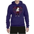 thumbnail image 2 of Wild Bobby, Betty Boop Sugar and Spice Wink Betty Boop Unisex Hoodie Sweatshirt, Purple, Medium, 2 of 5