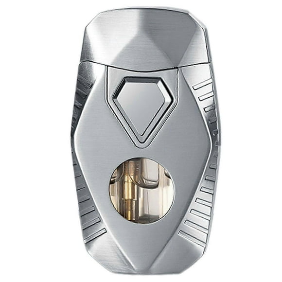 Dual Soft/Jet Flame Windproof Torch Lighter, Glow-in-the-Dark Geometric Lighter for Men's Gift, Refillable Butane Lighters