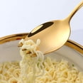 thumbnail image 4 of 2 In 1 Spoons Forks 5 Pieces Stainless Steel Reusable Metal Soup Dinner Spoons Camping Flatware, 4 of 5