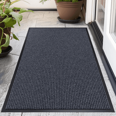 WANLISELL 32''x 47'' Front Door Mat, Anti-Slip Entrance Mat, Indoor Outdoor Entryway Doormat, Gray