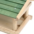 thumbnail image 4 of vidaXL Bird Feeder Green and Natural Wood Solid Fir Wood Small, 4 of 7