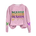 thumbnail image 4 of Tweang Mardi Gras Shirts for Women Sequin Mardi Gras Tops for Women Blazer Jackets for Women Mardi Gras Carnival Shirts Carnival Sweatshirt Womens Sweatshirt Pink 1 L, 4 of 4