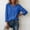 *Blue, variant on ClodeEU Women's Spring Summer Linen Blend V Neck Long Sleeve Button Blouse Hot Pink,Womens Plus XL