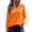 Orange, variant on Szhihuiw Women's Lightweight Sweaters Fall Fashion Solid Color Long Sleeve Knit Hooded Sweater Business Casual Tops for Women