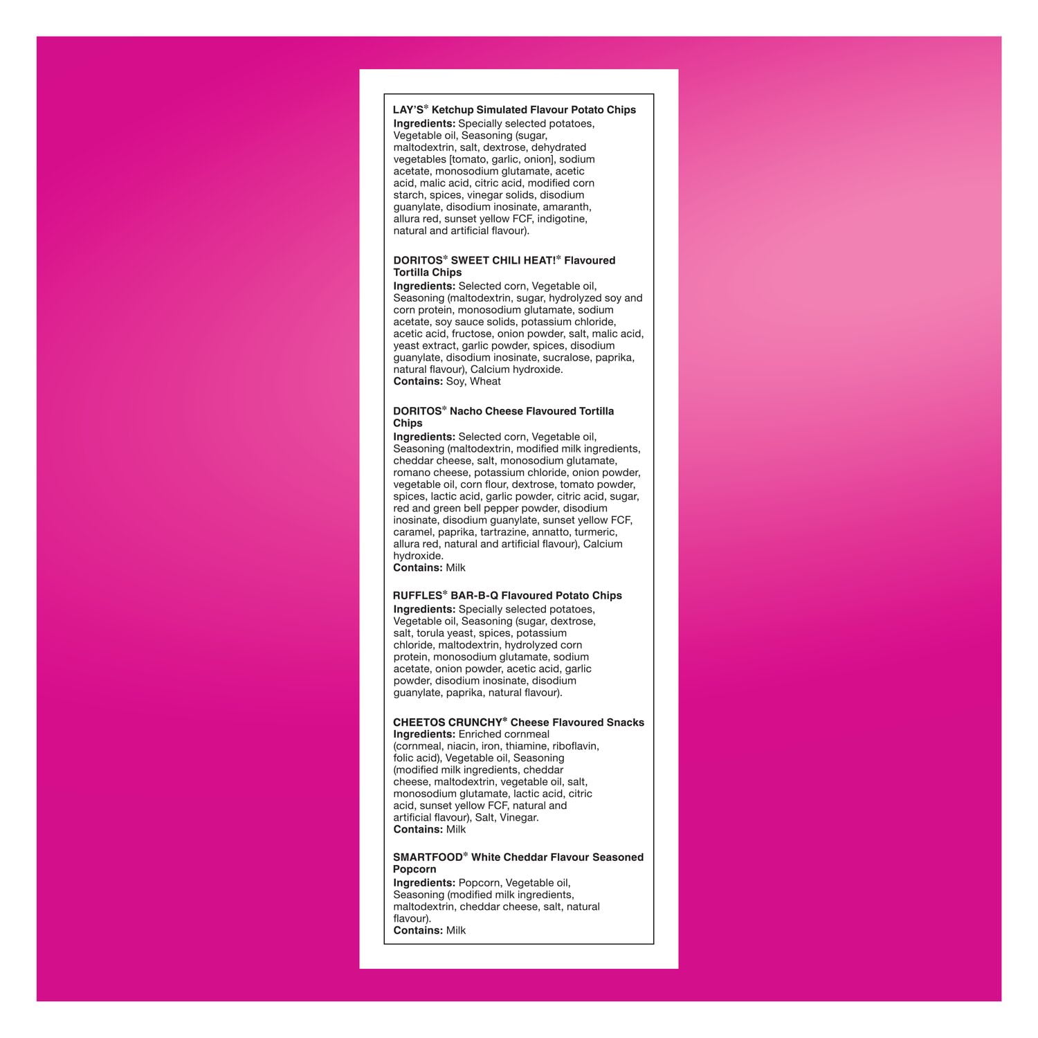 Frito-Lay Flavour Mix Snacks Variety Pack 42 bags, 1,116 g.