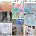 thumbnail image 6 of 4 Yards Organza Sheer Fabric Blue Lace Fabric Ribbon Holographic Gauze Cloth Iridescent Craft Cloth Lace for Curtain Wedding Dress DIY Supplies Home Decor Photography Background, 6 of 9