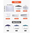 thumbnail image 2 of KFFKFF Canopy Sidewall, Compatible with 10 x 10 ft Pop-Up Tent, Waterproof and Sun-Resistant Panel for Outdoor Events, Vendor Stalls, and Camping (Single Sidewall, White), 2 of 9