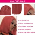 thumbnail image 3 of LHWEN European And American Fashion Wig Female Golden Bangs Dyed Long Straight Hair Full Headgear Wig Does Not Require Hairstylist To Install And Wear Beauty Salon Straight Hair Fun Lace Wavy Curls, 3 of 7