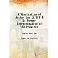thumbnail image 1 of Une Vendication d'Arthur Lee LL D F R S Ancien Représentant de la Province 1894 [Relié], 1 of 1