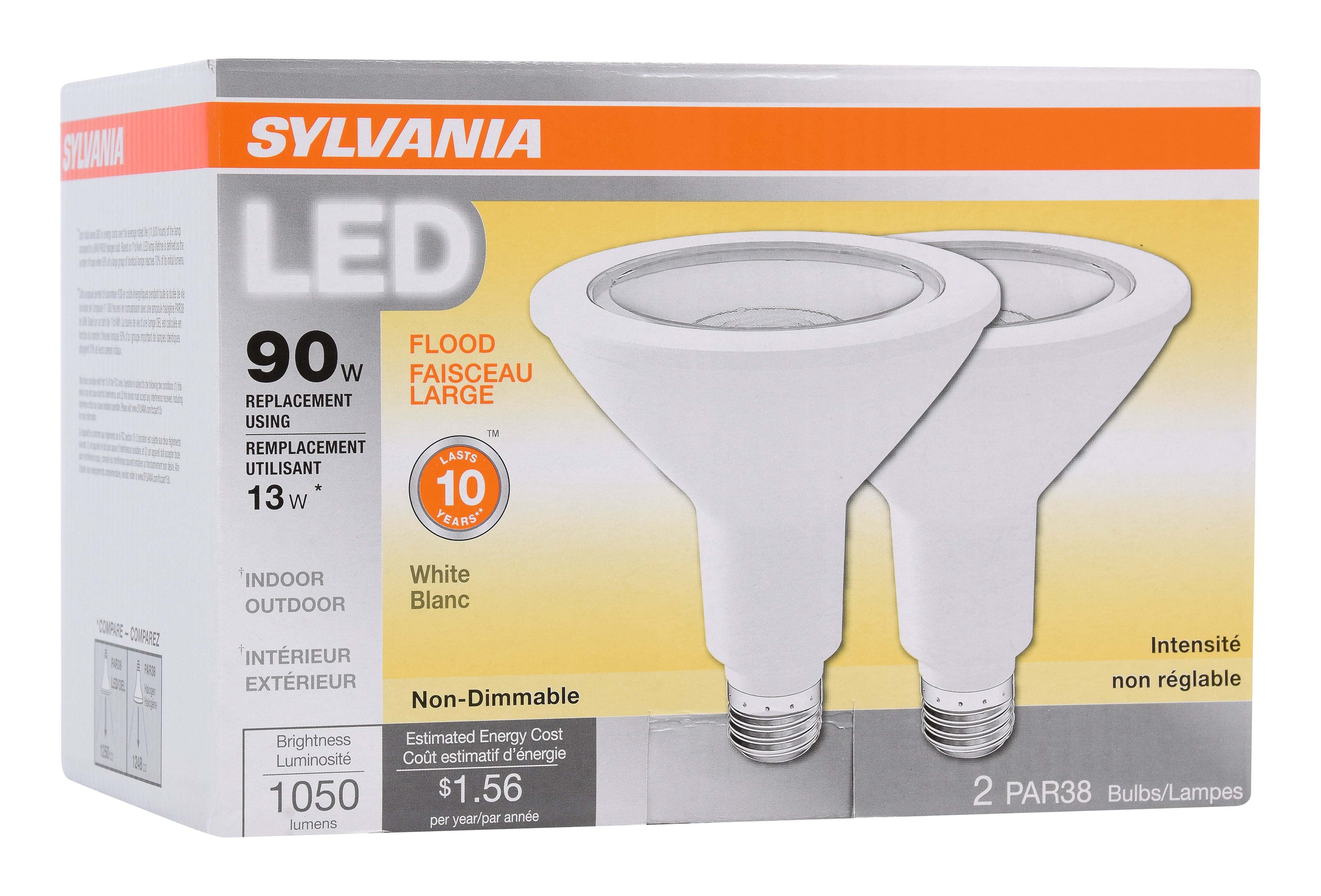 Sylvania 90 Watt Equivalent Led Flood Light Bulbs Par38