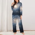 thumbnail image 2 of Haiem The Galaxy Pattern Women’s Long-sleeve Sleepwear,Sleepwear Set,2-piece Loungewear Set,Soft PJs Comfy Nightwear with Pockets-XX-Large, 2 of 7