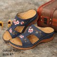 thumbnail image 3 of Embroidery Orthopedic Comfy Flip Flop Sandals Open Toe Summer Outdoor Slippers Wedges Slippers for, 3 of 7