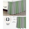 thumbnail image 3 of Grey Sage Bed Skirt Green Gradient Modern Ombre Art Bed Skirts California King Size 16 Inch Drop, Wrap Around Dust Ruffle&nbsp;Bedskirt with Adjustable Elastic Belt for Queen Size Beds, 3 of 7