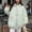 41#Green, variant on Womens Casual Loose Short Winter Quilted Cotton-padded Jacket Stand-up Collar Button Front Coat With Pockets Solid Color Oversized Jacket