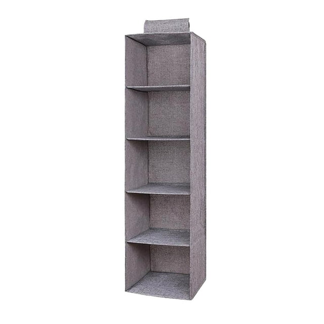 Xihbxyly Bolsa de Almacenamiento Colgante, Organizador de Lino Multicapa, Tela Transpirable, Diseño Compacto, Guarda Ropa y Zapatos de Forma Ordenada, Ideal para Guardarropa, Gris, Opciones de 3, 4 o
