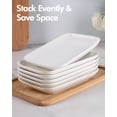 thumbnail image 4 of Appetizer Plates Rectangular White Set of 6 8 Inch, 4 of 6