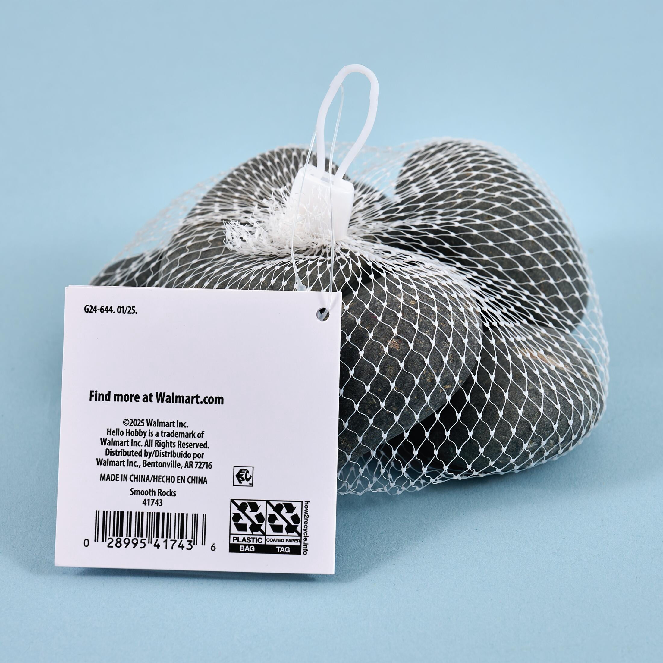 Hello Hobby Natural Smooth Rocks, Set of 6