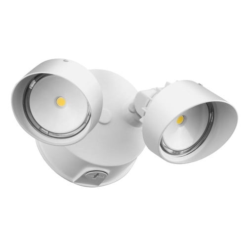 Lithonia Éclairage OLF 2RH 4000K 120 WH M4 Entrepreneur Sélectionner Réglable Twin Tête Extérieure LED Lumière d'Inondation de Sécurité, 2000 Lumens, 120 Volts, 26 Watts, Humide Répertorié, Blanc