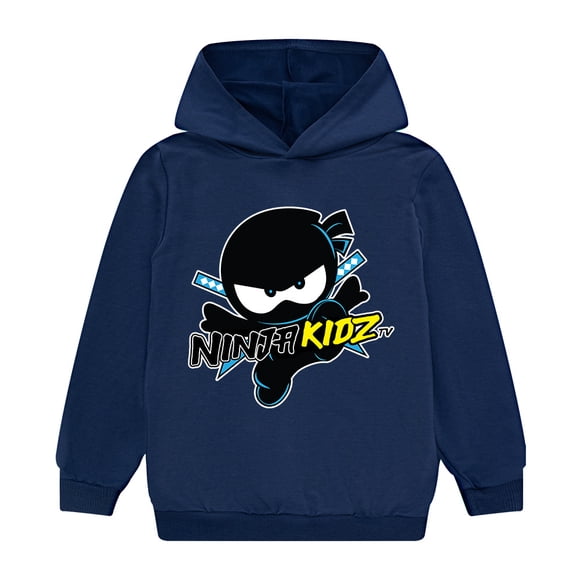 Cartoon pattern NINJA KIDZ middle and large children's clothing children's boy hoodie sweatshirt B077