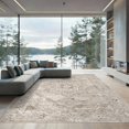 thumbnail image 2 of ODIKA 8'x10' Ultra-Soft Area Rug, Entry Symmetrical Grey Decorative Entryway Front Door Styling None Washable, Bare feet friendly, Silk-Touch for Bedroom, Under Sectional, 2 of 7