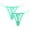Green, variant on Varsbaby Woman's Sexy G-String Thongs with Lip Cartoon Stickers 2 Pack