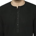 thumbnail image 3 of SKAVIJ Tunique Homme Kurta en Coton Chemise Longue Coupe Régulière (TG, Black)), 3 of 5