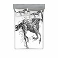 thumbnail image 2 of Ambesonne Modern Fitted Sheet & Pillow Sham Set, Animal Sketchy Horse, Twin, Black and White, 2 of 3
