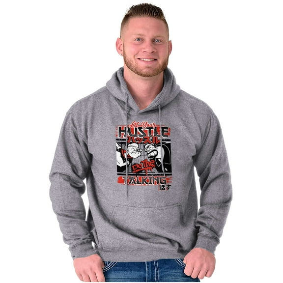 Popeye Let Your Hustle Do The Talking Hoodie Hooded Sweatshirt Men Brisco Brands S