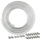 4LifetimeLines - 1/4" x 25' Stainless Steel Brake Line Replacement Tubing Coil & Fitting Kit