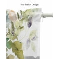 thumbnail image 5 of Floral Spring Linen Curtain Valance for Bedroom/Bathroom/Kitchen/Office/Living/Dining Room Window,Spring Summer Bottle Flower White Pocket Topper Drapes Decorative Cafe Drapery Panel 42"x12", 5 of 6