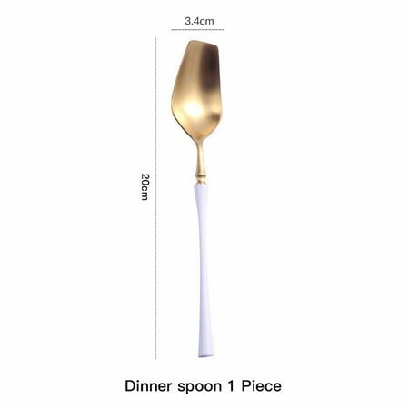 

304 Stainless Steel Cutlery Set Kitchen Tableware Knife Spoon Fork Chopstick Set White and Gold Cutlery Set 1Pc Matte Dinner Set