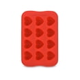 thumbnail image 2 of Cateissary Bandejas de cubitos de hielo Moldes de chocolate reutilizables en forma de corazón de silicona Molde de hornear apilable flexible Cocina y Comedor En forma de corazón/Rojo, 2 of 6