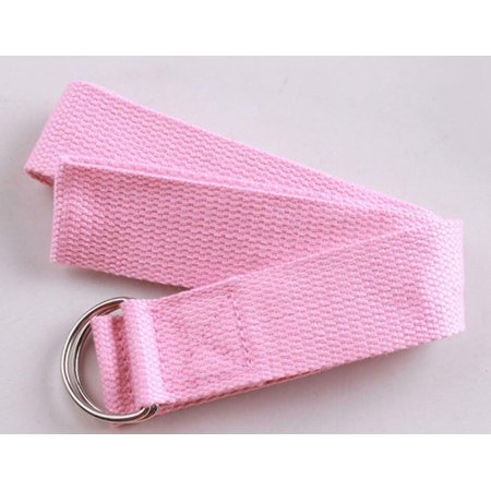 125 Inch/10.5 Feet/3.2M Fitness Exercise Yoga Strap Durable Cotton Metal D-Ring