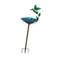 thumbnail image 4 of Baño de pájaros de metal para comedero de pájaros exterior con base de estaca de 3 puntas, diseño retro, para jardín, decoración de patio, balcón y, 4 of 8