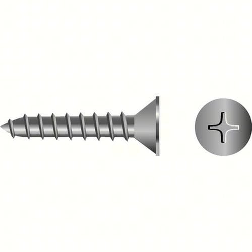 SeaChoice 59544; #14 X 1 Phillips Head Flat Tapping Screw 4/ Bag Made by