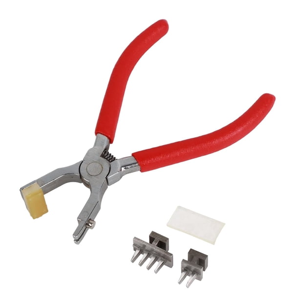 Herramienta perforadora de cuero, perforadora de cuero silenciosa de 4 mm, alicates de mano para costura, herramienta artesanal de cuero para cinturones, correas, sillas de montar