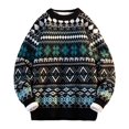 thumbnail image 1 of LUOGENLI Gilet Chandail Homme Décontracté Tricoté Manteau Chandail Manches Longues Col Rond chandail Chaud Hiver Décontracté Col Roulé Vêtement Extérieur Doux Confortable Design Épais Chandails Homme Décontracté TTTG Noir Taille g, 1 of 4