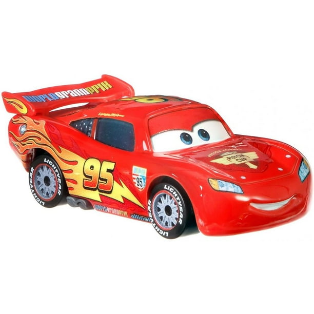 Disney Pixar Cars Diecast Lightning Mcqueen With Racing Wheels Walmart Com Walmart Com