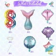 thumbnail image 2 of Mermaid 8th Birthday Decorations - 8Pcs Rainbow Number 8 Balloon, Large Helium Foil Tail Balloon, Seashell Balloons for Party Supplies, 2 of 15