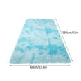 thumbnail image 5 of AuroraX Ultra Soft Bedroom Area Rug Non-Slip Backing Plush Blue Shaggy Bathroom Mat Rug Minimalist 19x62 Inch Tie-Dye, 5 of 5